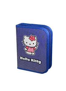 Пенал 1отд. "Hello Kitty" синий, прямоугольный, 19*13см, Премьера