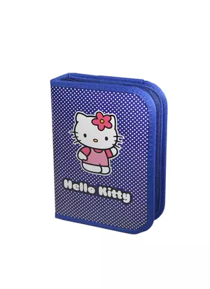 Пенал 1отд. "Hello Kitty" синий, прямоугольный, 19*13см, Премьера — 229637 — 1