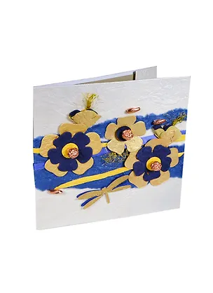 Открытки ручной работы "Стрекоза" 16,5*16,5 см из бумаг ручного отлива 00008427 2392975