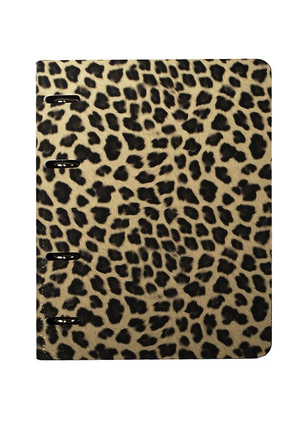 Папка-обложка для тетради со сменными блоками «Leopard», 4 кольца, А5, кожзам - Infolio 234425 — 1
