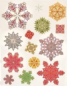Новогоднее оконное украшение Снежинки 20*26 см (26610) (Феникс-Презент) 2380750 — 1