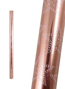 Бумага упаковочная 70*100 Розовое золото голография, инд.уп.