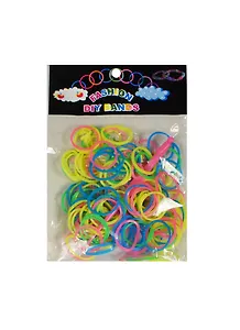 Резиночки для плет. браслетов с инструментом кислотный микс (11000407) (200шт) (упаковка)