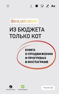 Из бюджета только кот. Книга о продвижении и прогревах в инстаграме