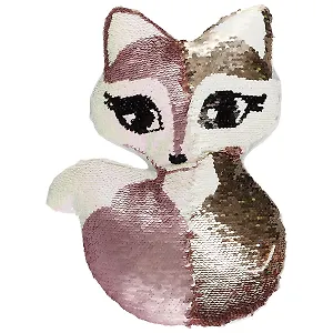 Подушка с пайетками Лиса (текстиль) (36см)