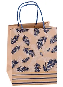 Пакет А5 23*18*10 "Синие перья" нейтр., бум.мат