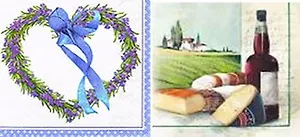 Наб. салф. для декупажа Лавандовое сердце/Вино и сыр (3640/035000) (2шт)