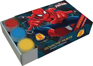Краски гуашевые 12цв 10мл "Spider-man" к/к, Disney