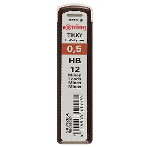 Грифели 0,5мм 12шт "Rotring Tikky" HB, Rotring
