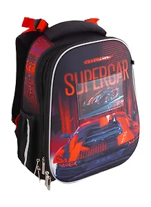 Ранец "ERGONOMIC Classic. Supercar" 2отд., 37*29*17см, 2 кармана с расш., светоотр.