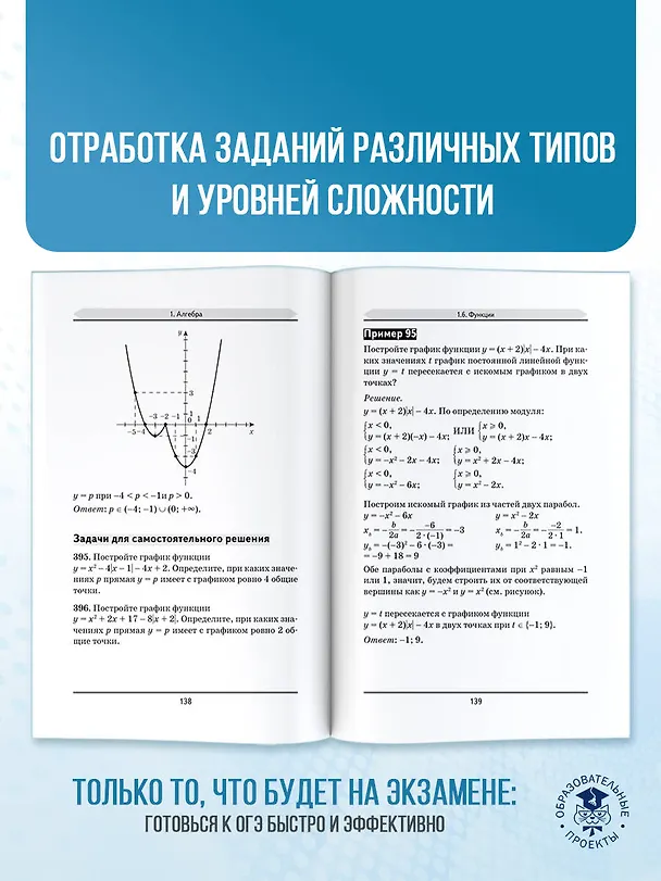 Книга ОГЭ. Математика. Трудные задания с решениями и ответами для подготовки к ОГЭ (Лев Слонимский, Ирина Слонимская) — 8