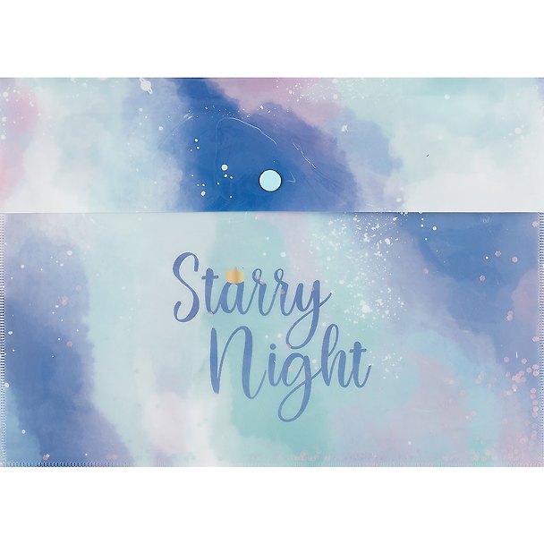 Папка -конверт «Starry night» А4 на кнопке, с сыпучими блестками 253758 — 1