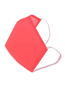 Маска защитная для лица (200х135мм) (р-р M) (спанбонд) (красная)