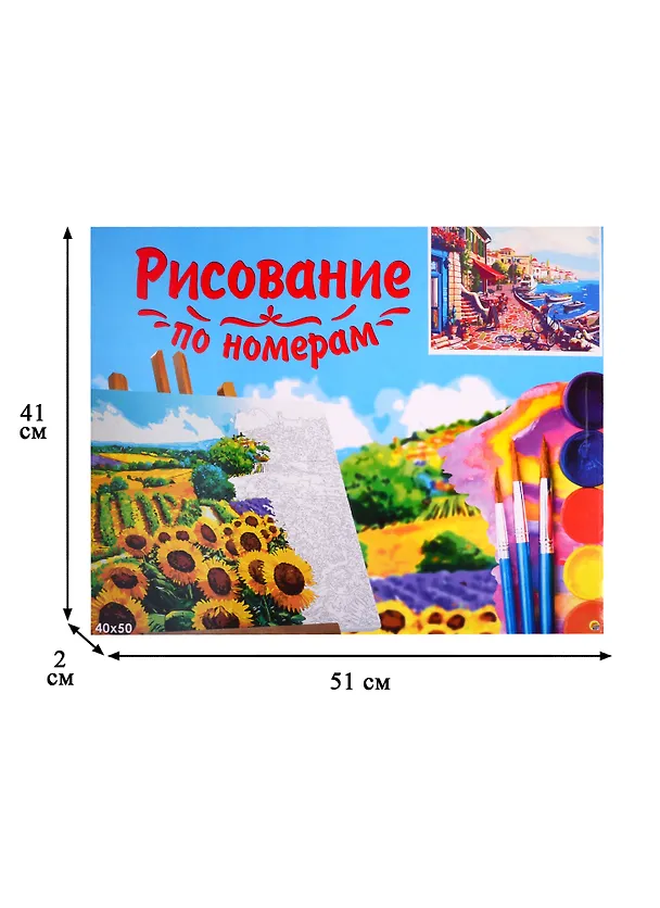 Набор для раскрашивания по номерам ТМ Рыжий Кот Холст с красками 40х50см по номерам Летняя набережная Х-8297 2810722 — 3