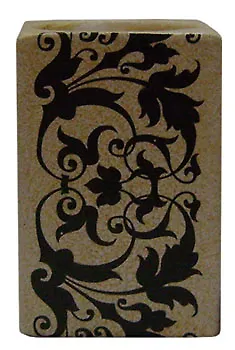 Подсвечник керамический со свечой (узор черн) (15135) 2193292