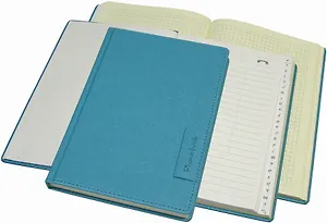 Алфавитная книга А5, 104 листа, бирюзовая, кожзам