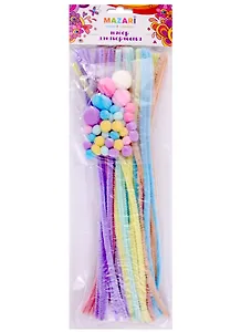 Набор для творчества: проволока синельная и помпоны