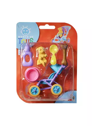 Simba World of Toys "Домашние животные" + коляска акс. 10см 4376812 — 2446131 — 1