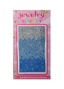 Набор для творчества Стразы литые для телефона на картонке Jewelry sticker (1461-1/25) (голубые)