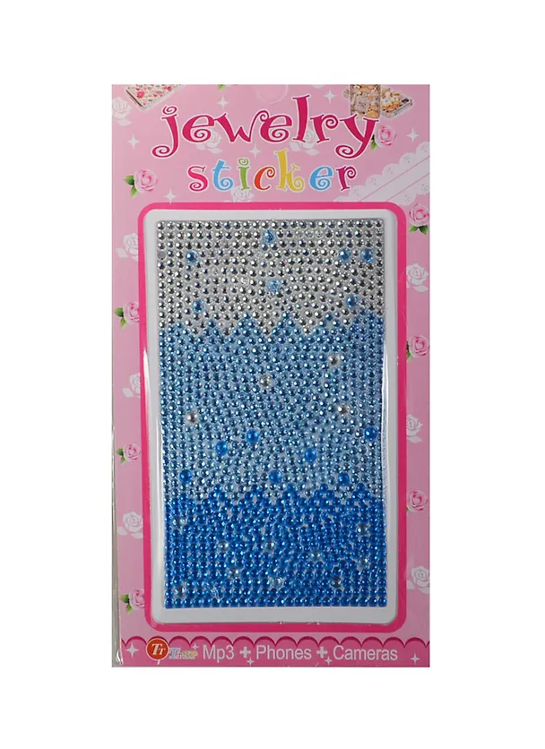 Набор для творчества Стразы литые для телефона на картонке Jewelry sticker (1461-1/25) (голубые) 2424805 — 1