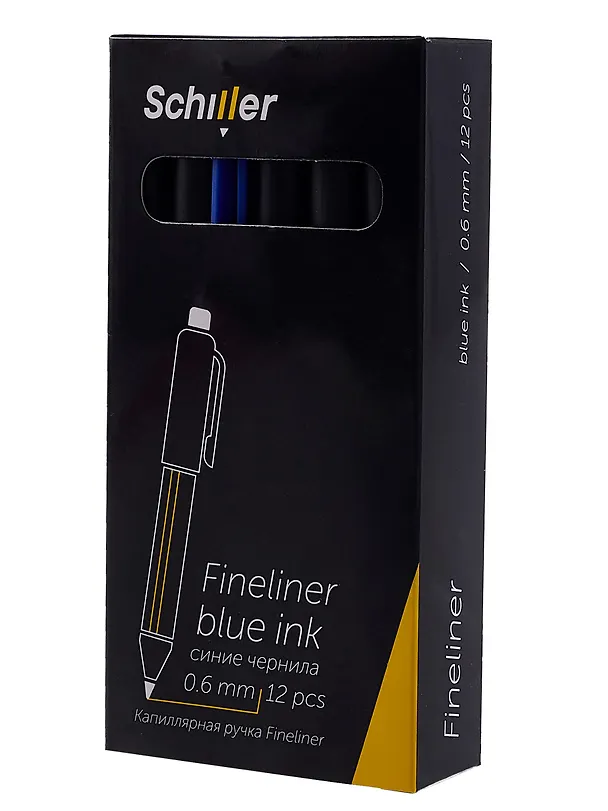 Ручки капиллярные синие 12шт "Fineliner" 0,6мм, Schiller 3078440 — 9