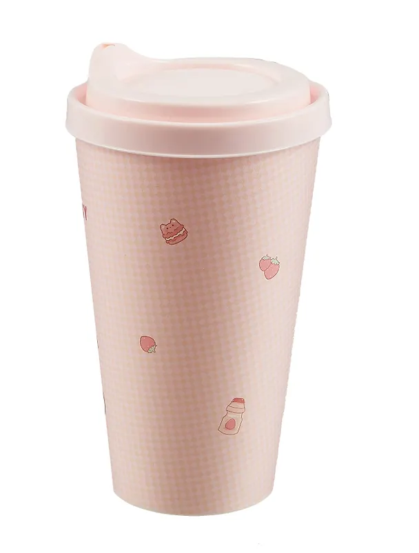 Стакан с крышкой Kawaii Зайчик (пластик) (550 мл) (СП2-2024) 3035570 — 4