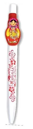 Сувенир, АКМ, ручка, "Матрешка", цвет белый 307069