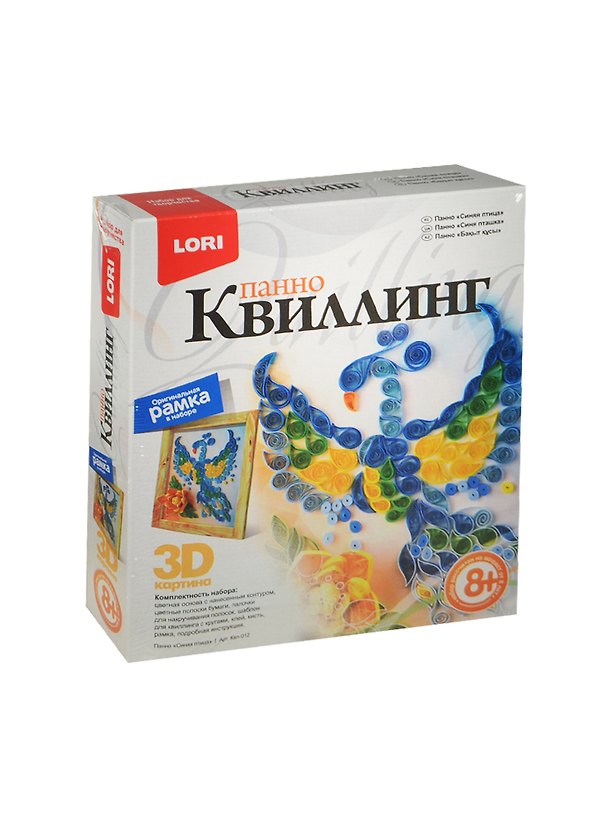 Набор для творчества LORI Квиллинг. Панно "Синяя птица" Квл-012 2471536 — 1