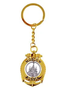 Брелок-якорь Москва с фигурной вставкой 12,5см (127G18K-8-18S)