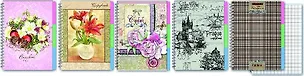 Тетрадь А4 90л кл. "Copybook" ассорти,пласт.обл,гребень, Феникс 216143