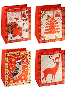 Пакет подарочный бумажный А4 26*32*12.5 "Новогодняя аппликация", Новый год, мат. ламинат, Kairui