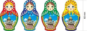 Магнит "Матрешка Исаакий"