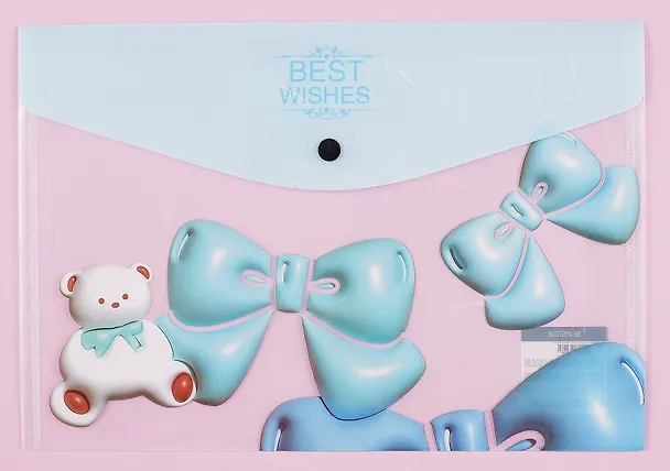 Папка -конверт «Cute animals» А4 на кнопке, в ассортименте, Be positive 3023128 — 2
