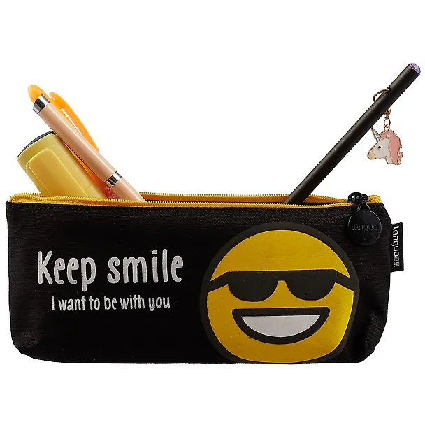 Пенал на молнии «Смайлы: keep smile», 19 х 8 см 2585890 — 2