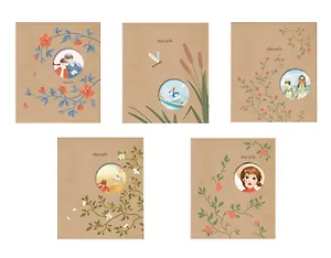 Тетрадь 48л кл. "Летнее настроение" двойная обложка крафт-картон, вырубка, ассорти