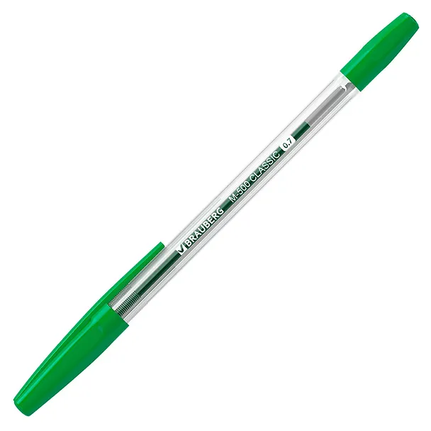 Шариковая ручка зелёная 0,7 мм, M-500 Classic, Brauberg 2937277 — 6
