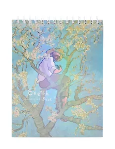 Скетчбук 48л "Painting story" 110г/м2, спираль сверху, тверд.обл., ассорти