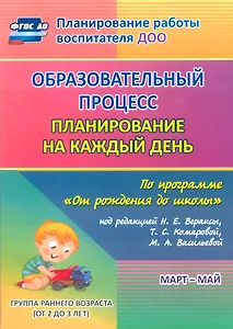 Образовательный процесс. Планирование на каждый день по программе "От рождения до школы". Март-май. Группа раннего возраста. ФГОС ДО