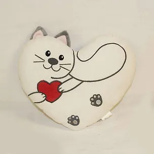 Игрушка, мягкая, Gulliver/Гулливер, Подушка-валентинка Снежок с лапками 25 см 321561