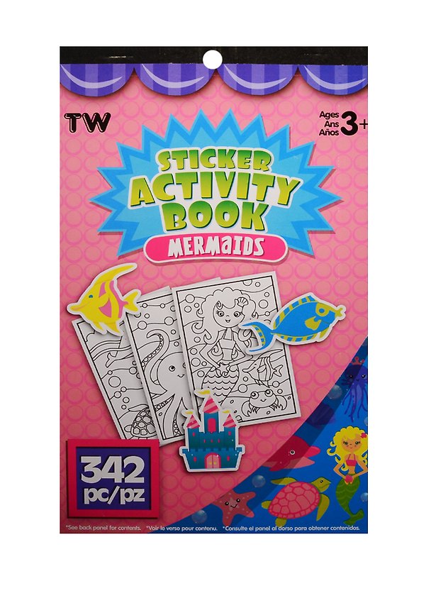 Альбом д/творч. Sticker Activity Book Морское дно (898993) (4 листа) (342 детали) (6 страниц с наклейками) (3+) 2531467 — 1