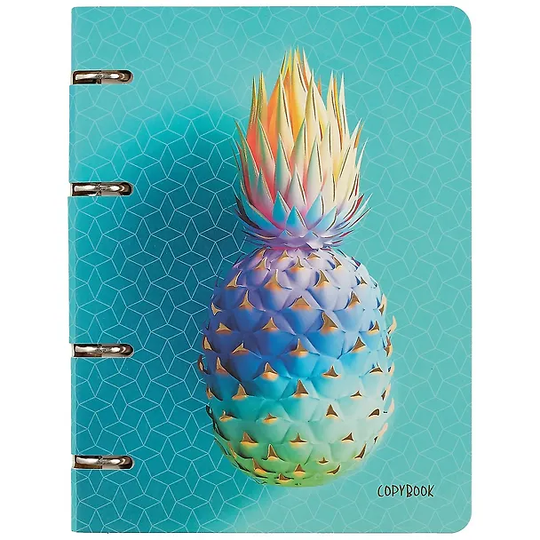 Тетрадь на кольцах «My dreams. Colorful pineapple» 120 листов в клетку, А5, сменный блок - Unnika 251858 — 1
