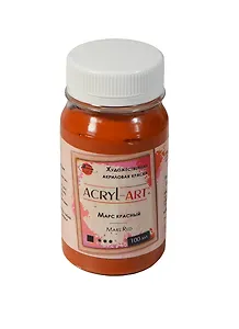Краска акриловая "Акрил-Арт" марс красный,100мл,банка, Таир