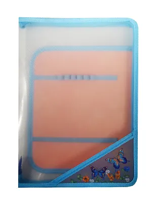 Папка для труда А4 "Синие бабочки" 33*23,3см, пластик, Феникс 240313