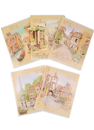 Тетрадь в клетку Феникс+, "Улицы Европы", 48 листов, в ассортименте 243889