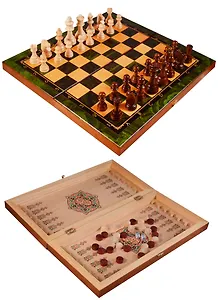 Набор шахматы, нарды, шашки Малахит (40х40х3) (123-099)