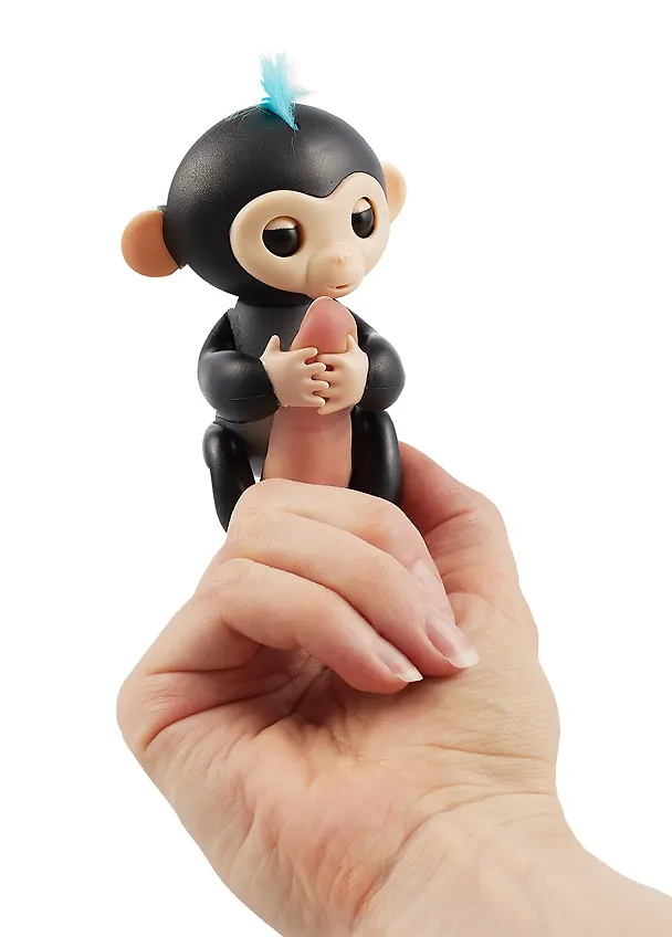 Интерактивная игрушка Ручная обезьянка Fingerlings Финн (чёрная) 12см 341858 — 5