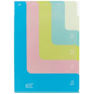 Папка-уголок, 5 отделений, А4