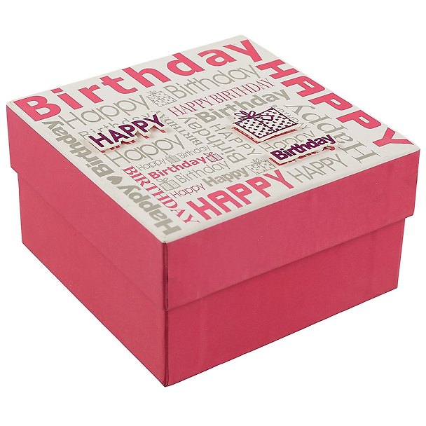 Подарочная коробка «Happy birthday», розовая, большая 239688 — 1