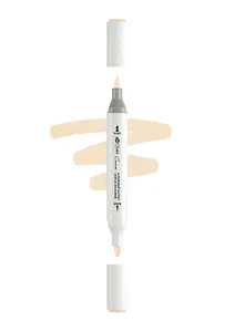 Маркер акриловый "Сонет" телесный светлый, двусторонний, перо кисть/пуля