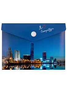 Папка-конверт А6 на кнопке "Екатеринбург. Набережная Исети"